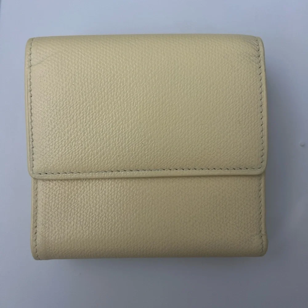 GUC CHANEL Butter Yellow Trifold Compact Wallet
